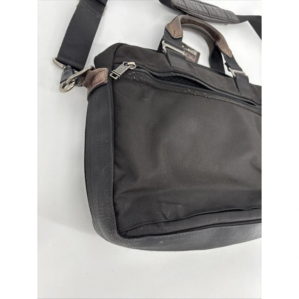 Tumi Alpha Bravo Pinckney Flap Briefcase Laptop Carry Bag Black 22634 Reg $395